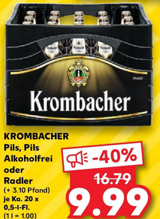 Krombacher Pils Pils Alkoholfrei Oder Radler Ka X L Fl Angebot