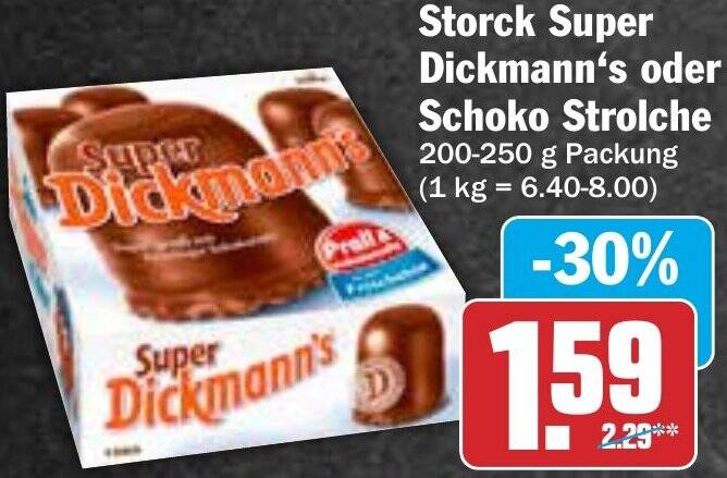 Storck Super Dickmann S Oder Schoko Strolche 200 250 G Packung Angebot