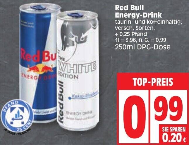 Red Bull Energy Drink Ml Dpg Dose Angebot Bei Edeka