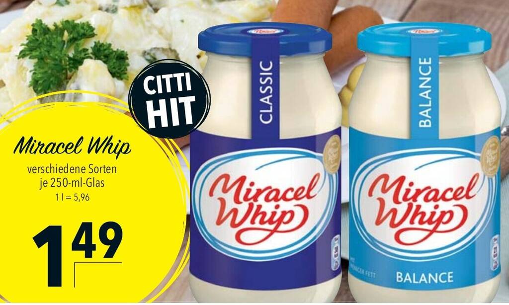 Miracel Whip Verschiedene Sorten Je 250 Ml Angebot Bei CITTI Markt