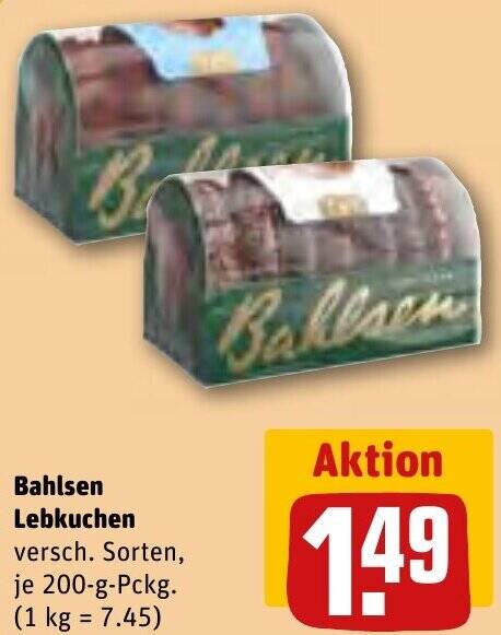 Bahlsen Lebkuchen G Pckg Angebot Bei Rewe