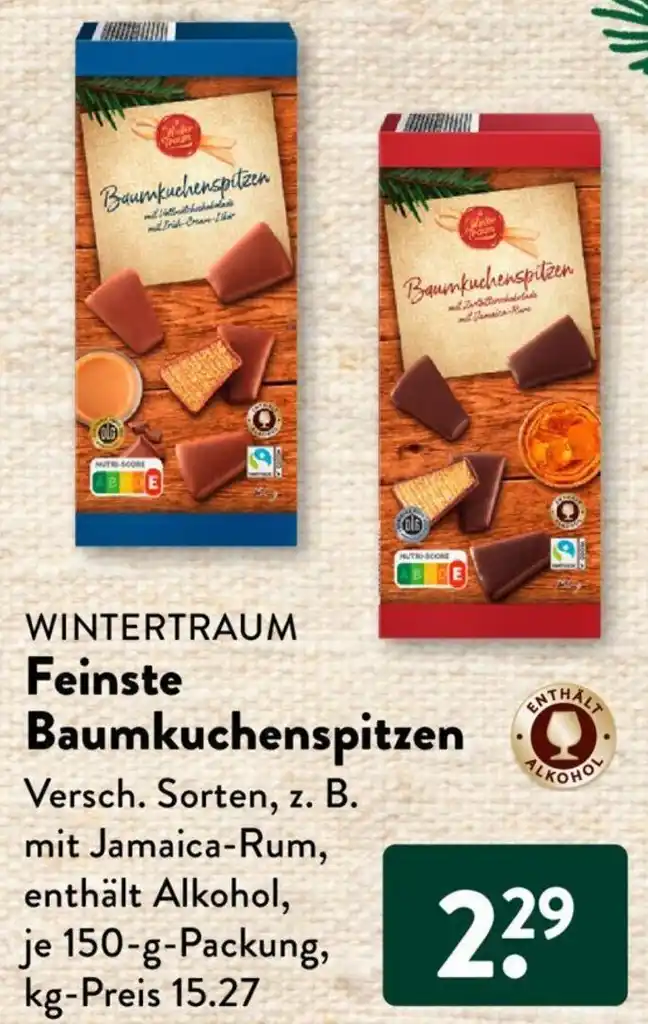 Wintertraum Feinste Baumkuchenspitzen G Packung Angebot Bei Aldi S D