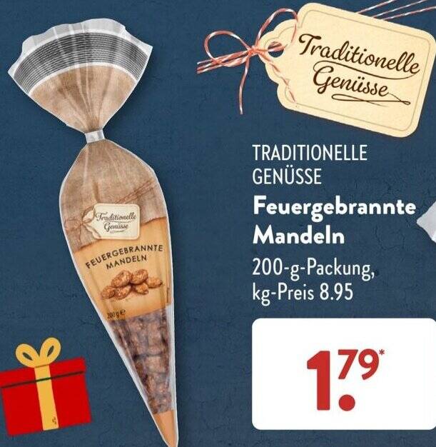 TRADITIONELLE GENÜSSE Feuergebrannte Mandeln 200 g Packung Angebot bei