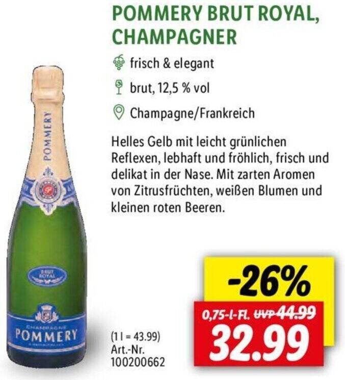 Pommery Brut Royal Champagner L Fl Angebot Bei Lidl