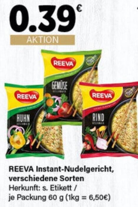 REEVA Instant Nudelgericht 60 G Angebot Bei LEDO