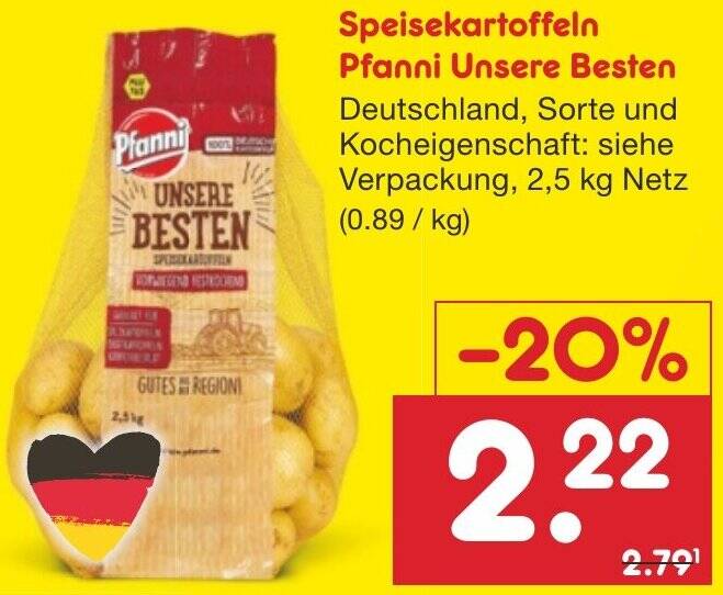 Speisekartoffeln Pfanni Unsere Besten Kg Netz Angebot Bei Netto