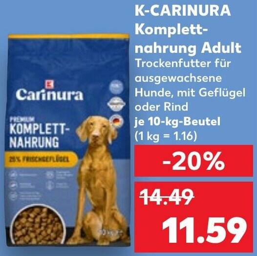 K Carinura Komplettnahrung Adult Kg Beutel Angebot Bei Kaufland