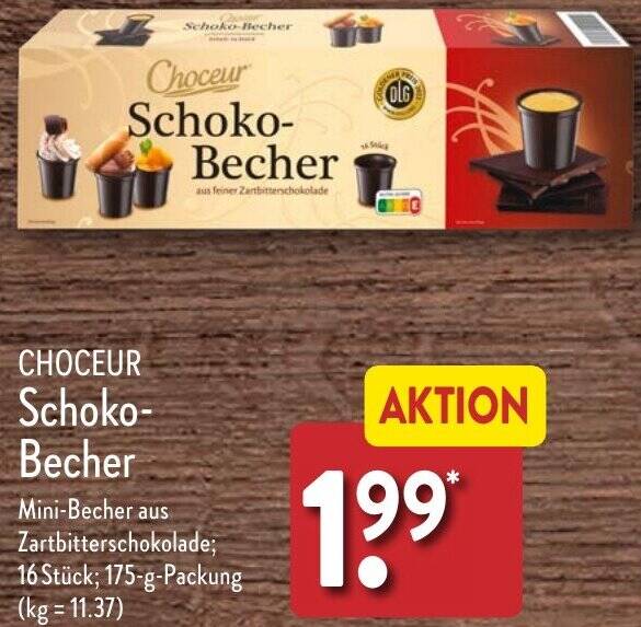 Choceur Schoko Becher G Packung Angebot Bei Aldi Nord