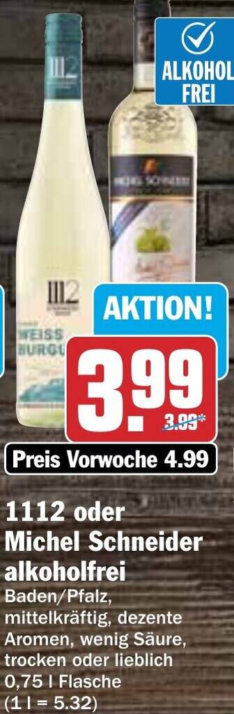 1112 Oder Michel Schneider Alkoholfrei 0 75 L Flasche Angebot Bei Hit