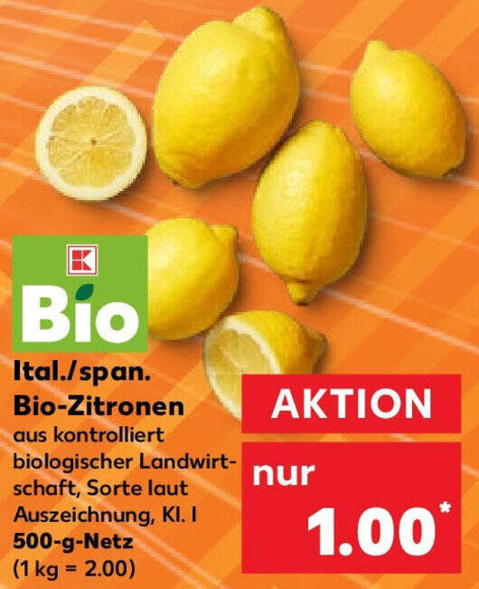 Ital Span Bio Zitronen G Netz Angebot Bei Kaufland