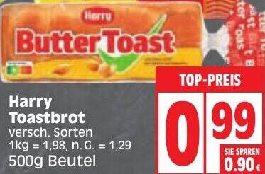 Harry Toastbrot G Beutel Angebot Bei Edeka