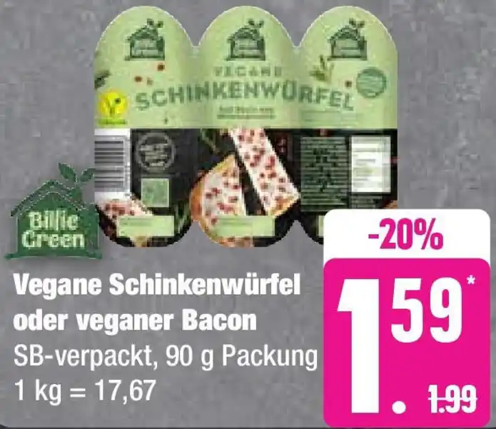 Billie Green Vegane Schinkenw Rfel Oder Veganer Bacon G Packung