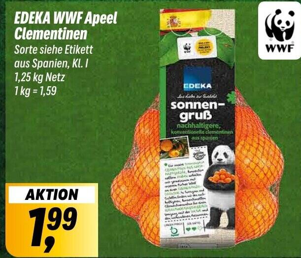 EDEKA WWF Apeel Clementinen 1 25kg Angebot Bei Simmel