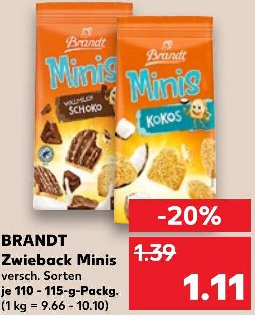 Brandt Zwieback Minis G Packg Angebot Bei Kaufland