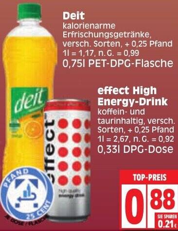 Deit Oder Effect High Energy Drink L Angebot Bei Edeka