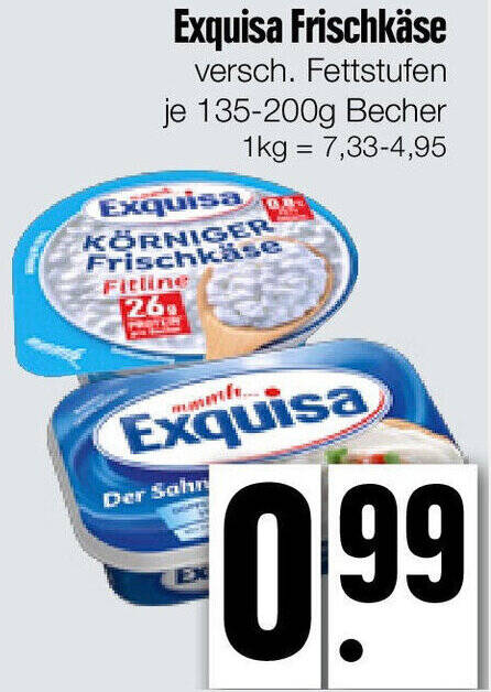 Exquisa Frischkäse 135 200g Becher Angebot bei Edeka Xpress