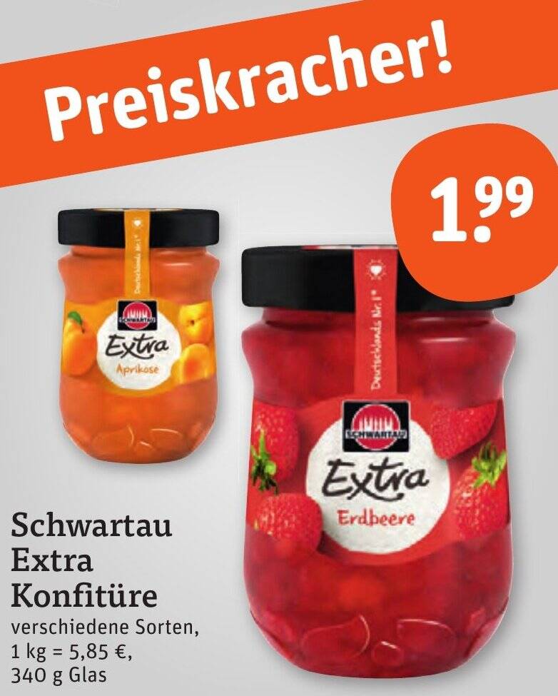 Schwartau Extra Konfit Re G Glas Angebot Bei Tegut