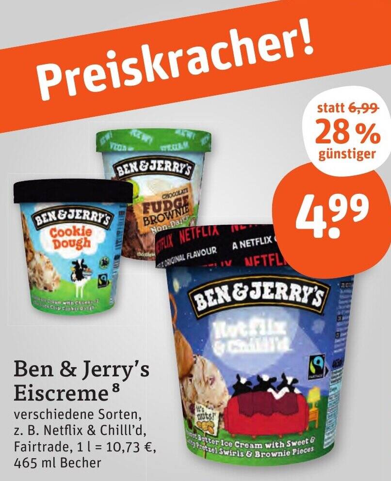 Ben Jerry S Eiscreme Ml Becher Angebot Bei Tegut