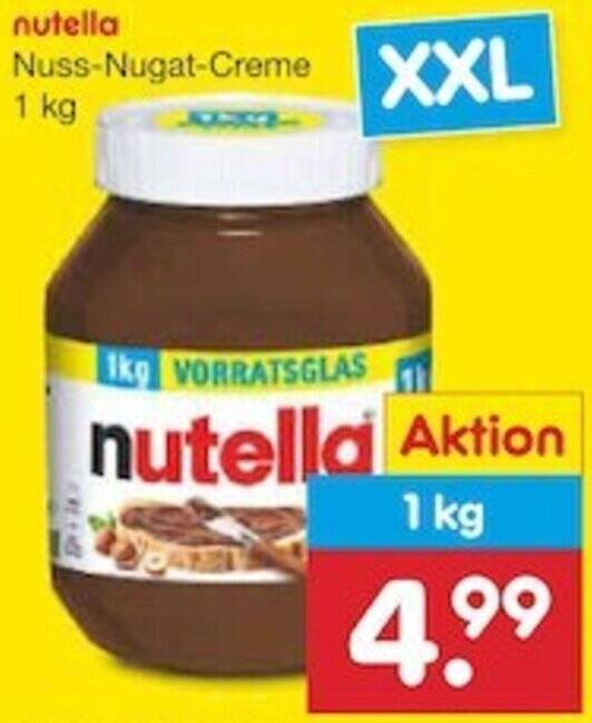 Nutella Nuss Nugat Creme Kg Angebot Bei Netto Marken Discount