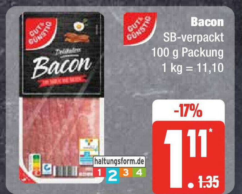 Bacon G Packung Angebot Bei Edeka