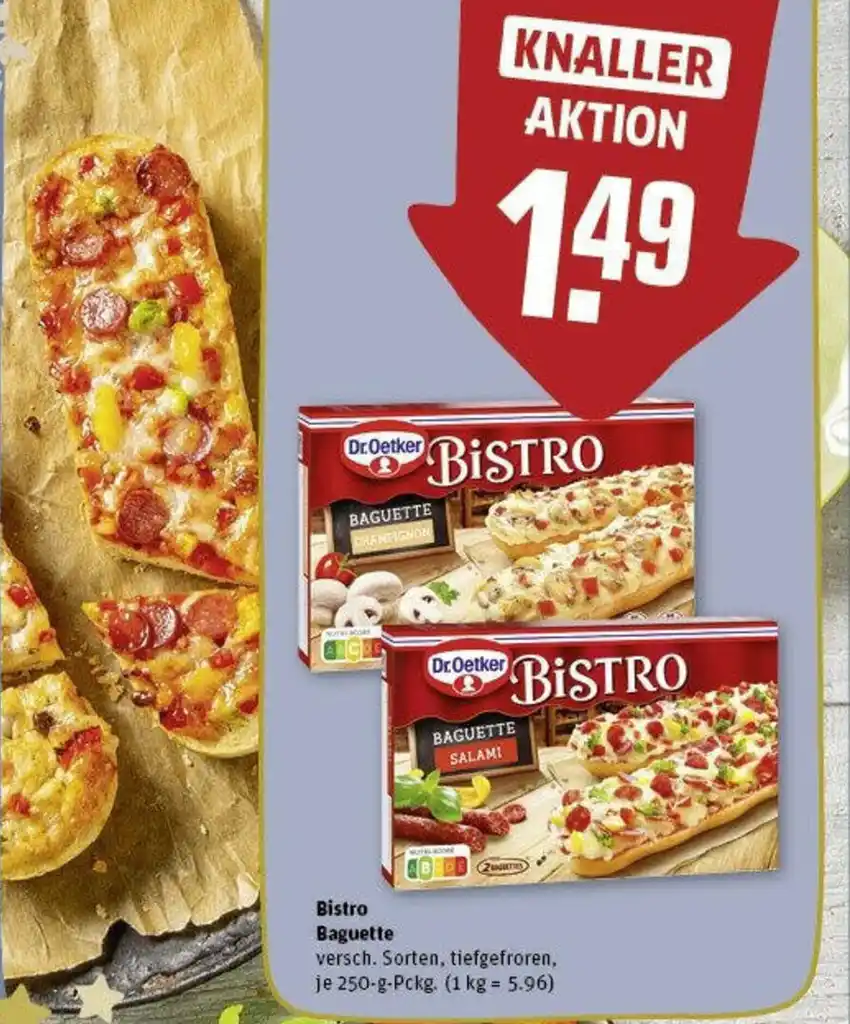 Dr Oetker Bistro Baguette Versch Sorten Tiefgefroren Je 250 G Pckg