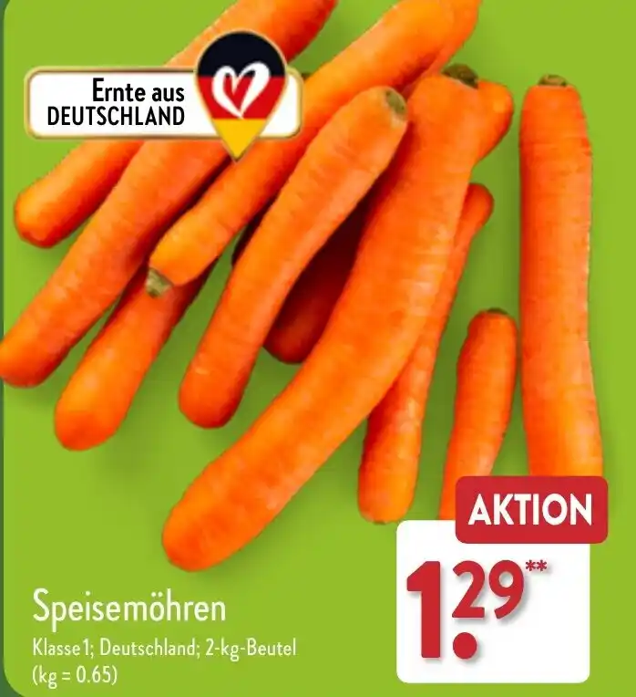 Speisemöhren 2 kg Beutel Angebot bei Aldi Nord