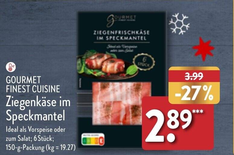 Gourmet Finest Cuisine Ziegenk Se Im Speckmantel G Packung Angebot