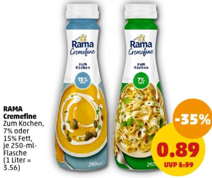 RAMA Cremefine 250 Ml Flasche Angebot Bei PENNY