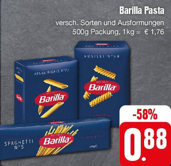 Barilla Pasta G Packung Angebot Bei Edeka