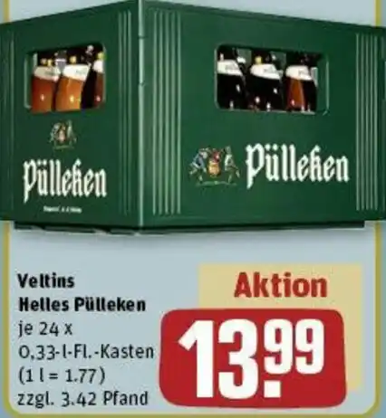 Veltins Helles Pülleken 24x0 33 L Fl Kasten Angebot bei REWE