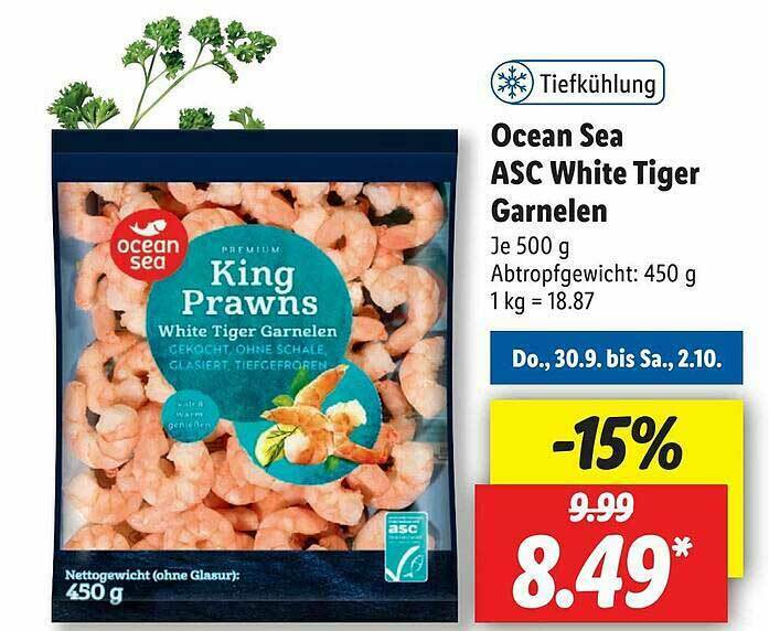 Ocean Sea Asc White Tiger Garnelen Angebot Bei Lidl