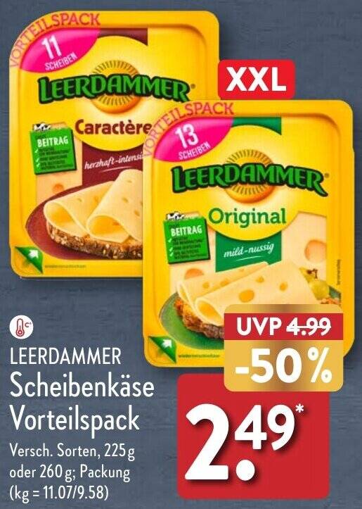 Leerdammer Scheibenk Se Vorteilspack G Oder G Angebot Bei Aldi Nord