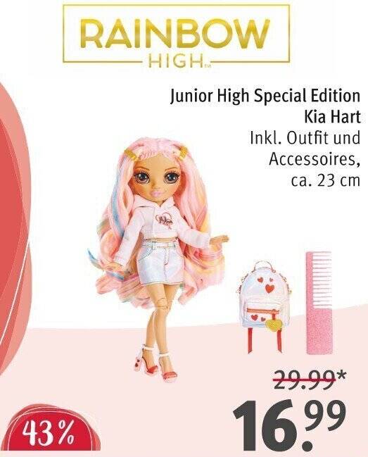 RAINBOW HIGH Junior High Special Edition Kia Hart Angebot Bei Rossmann