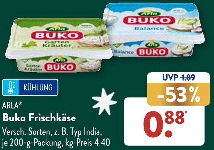 Arla Buko Frischk Se G Packung Angebot Bei Aldi S D