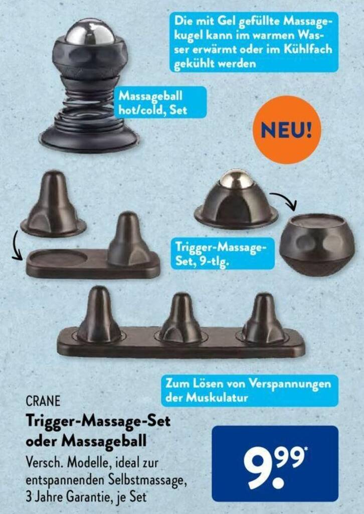 Crane Trigger Massage Set Oder Massageball Angebot Bei Aldi S D