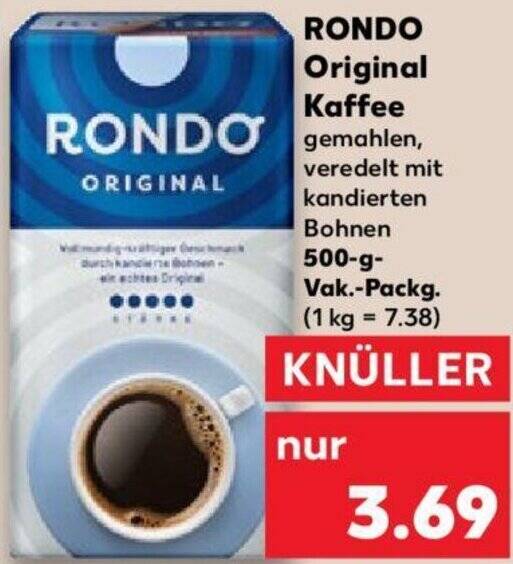 RONDO Original Kaffee 500 G Vak Packg Angebot Bei Kaufland