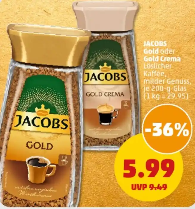 Jacobs Gold Oder Gold Crema L Slicher G Glas Angebot Bei Penny