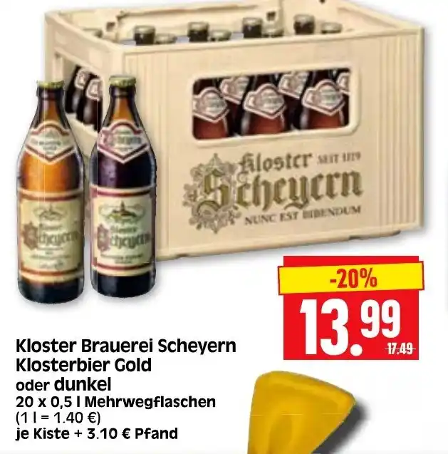 Kloster Brauerei Scheyern Klosterbier Gold Oder Dunkel X L