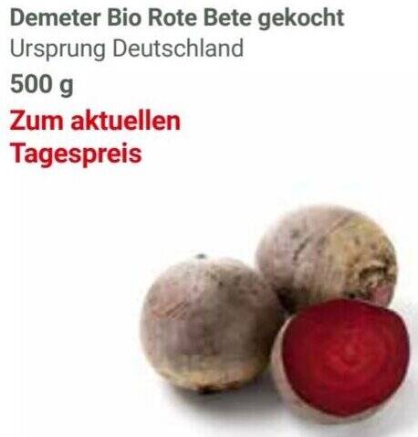 Demeter Bio Rote Bete Gekocht G Angebot Bei Globus