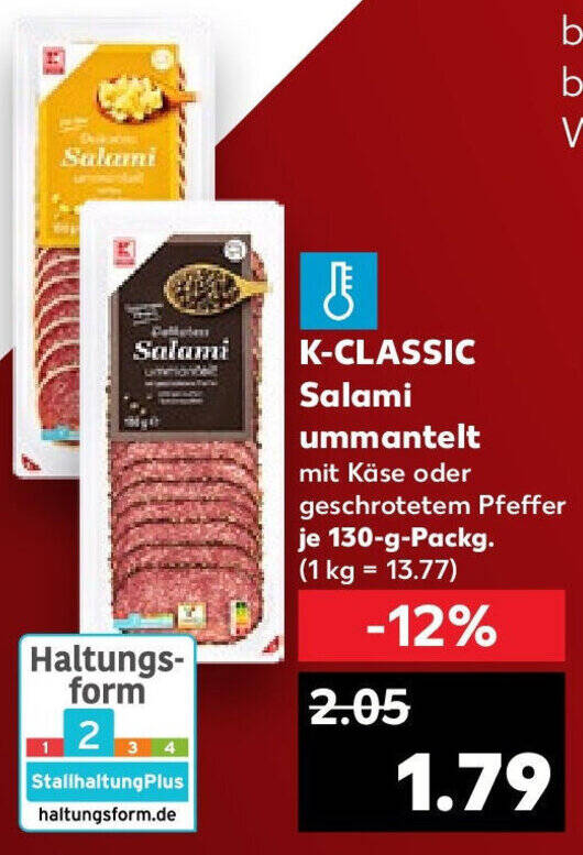 K Classic Salami Ummantelt G Packg Angebot Bei Kaufland