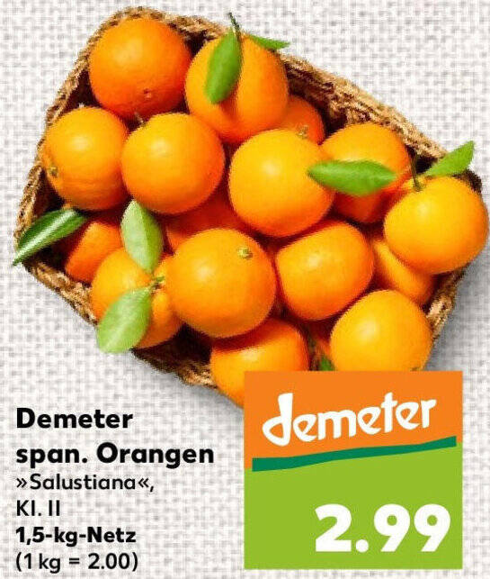 Demeter Span Orangen Kg Netz Angebot Bei Kaufland