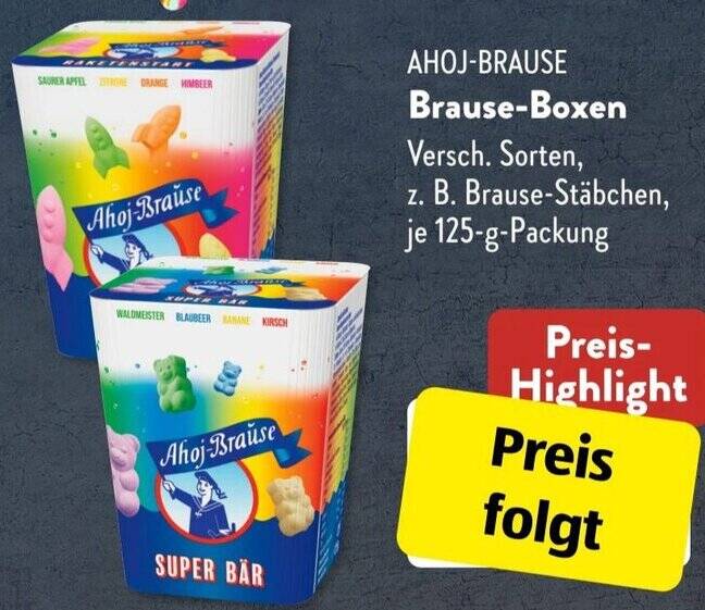 AHOJ BRAUSE Brause Boxen 125 g Packung Angebot bei Aldi Süd