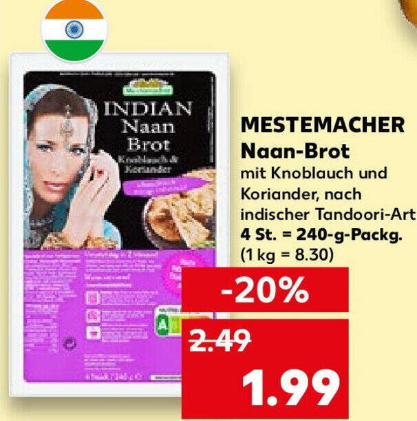 MESTEMACHER Naan Brot 240 G Packg Angebot Bei Kaufland