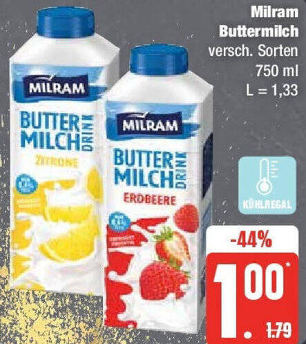 Milram Buttermilch Ml Angebot Bei Edeka