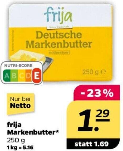 Frija Markenbutter G Angebot Bei Netto