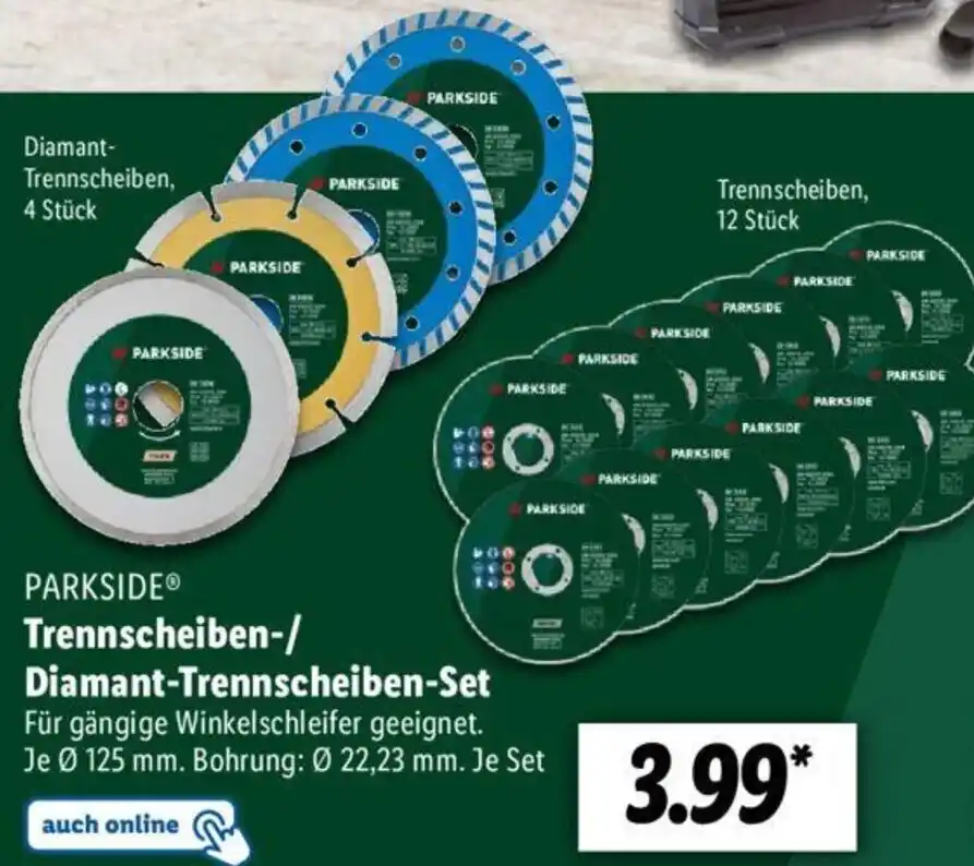 PARKSIDE Trennscheiben Diamant Trennscheiben Set Angebot Bei Lidl