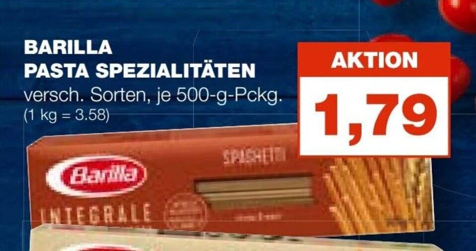 BARILLA PASTA SPEZIALITÄTEN versch Sorten je 500 g Pckg Angebot bei