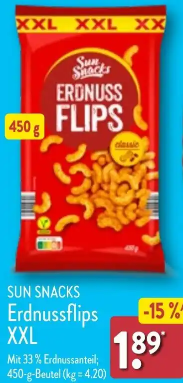 Sun Snacks Erdnussflips Xxl G Beutel Angebot Bei Aldi Nord