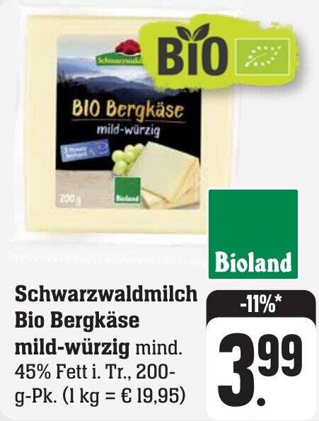 Schwarzwaldmilch Bio Bergk Se Mild W Rzig G Angebot Bei Edeka Neukauf