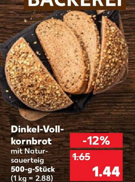 Dinkel Vollkornbrot Mit Natur Sauerteig G St Ck Angebot Bei Kaufland